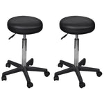 HKH Bancos de Escritório 2 pcs 35,5x84 cm em Couro Artificial - Preto