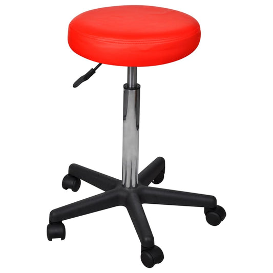 HKH Bancos de Escritório 2 pcs 35,5x84 cm em Couro Artificial - Vermelho