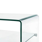 HKH Mesa de Centro Temperado Transparente em Vidro