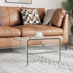 HKH Mesa de Centro Temperado Transparente em Vidro