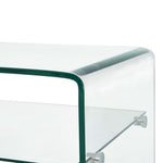 HKH Mesa de Centro Temperado Transparente em Vidro