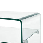 HKH Mesa de Centro Temperado Transparente em Vidro