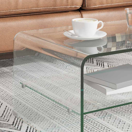Mesa de centro HKH de cristal templado transparente