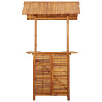 HKH Mesa de Bar Exterior C/ Telhado 113x106x217 Cm Acácia Maciça - Marrom