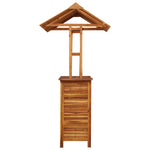 HKH Mesa de Bar Exterior C/ Telhado 113x106x217 Cm Acácia Maciça - Marrom