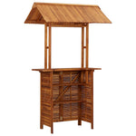 HKH Mesa de Bar Exterior C/ Telhado 113x106x217 Cm Acácia Maciça - Marrom