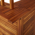 HKH Mesa de Bar Exterior C/ Telhado 113x106x217 Cm Acácia Maciça - Marrom