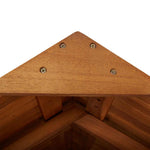 HKH Mesa de Bar Exterior C/ Telhado 113x106x217 Cm Acácia Maciça - Marrom