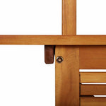 HKH Mesa de Bar Exterior C/ Telhado 113x106x217 Cm Acácia Maciça - Marrom