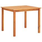 HKH Mesa de Jardín de Madera de Acacia Maciza - Marrón