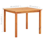 HKH Mesa de Jardín de Madera de Acacia Maciza - Marrón