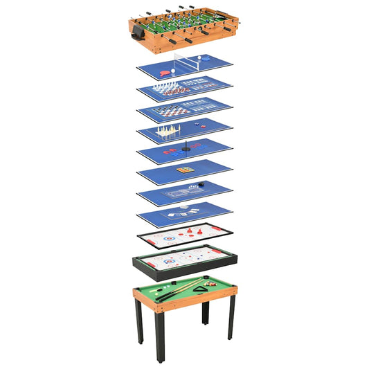 Mesa de Juegos HKH 15 en 1 121x61x82 cm - Marrón