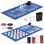 HKH Mesa de Jogos 15 em 1 121x61x82 cm - Preto