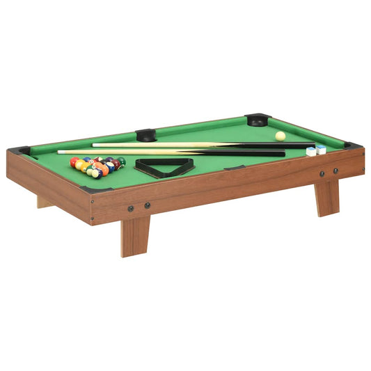 HKH Mini Mesa de Billar 92x52x19 cm - Marrón y Verde