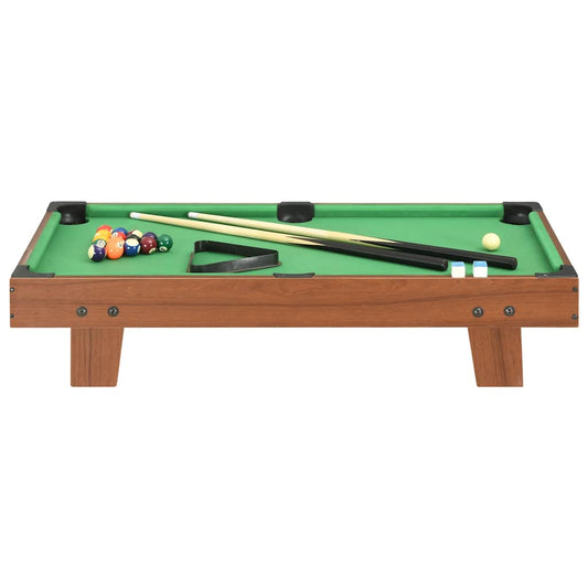 HKH Mini Mesa de Billar 92x52x19 cm - Marrón y Verde