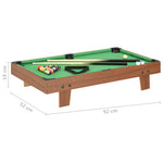 HKH Mini Mesa de Bilhar 92x52x19 cm - Castanho e Verde