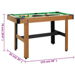 HKH Mesa de Billar 122x61x76 cm - Marrón