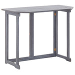 HKH Mesa de Varanda Dobrável 90x50x74 Cm Madeira de Acácia Maciça - Cinzento
