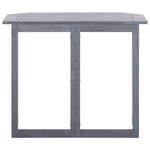 HKH Mesa de Varanda Dobrável 90x50x74 Cm Madeira de Acácia Maciça - Cinzento