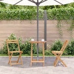 HKH Mesa de Jardim Dobrável 60x75 Cm Madeira de Acácia Maciça - Marrom