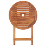 HKH Mesa de Jardim Dobrável 60x75 Cm Madeira de Acácia Maciça - Marrom