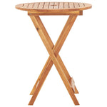 HKH Mesa de Jardim Dobrável 60x75 Cm Madeira de Acácia Maciça - Marrom