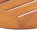 HKH Mesa de Jardim Dobrável 60x75 Cm Madeira de Acácia Maciça - Marrom
