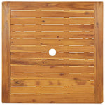 HKH Mesa de Jardim Dobrável 70x70x75 Cm Madeira de Acácia Maciça - Marrom
