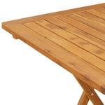 HKH Mesa de Jardim Dobrável 70x70x75 Cm Madeira de Acácia Maciça - Marrom
