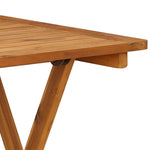 HKH Mesa de Jardim Dobrável 70x70x75 Cm Madeira de Acácia Maciça - Marrom