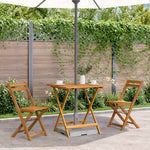 HKH Mesa de Jardim Dobrável 70x70x75 Cm Madeira de Acácia Maciça - Marrom