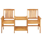 HKH Cadeiras de Jardim C/ Mesa de Centro 159x61x92 Cm Acácia Maciça - Marrom