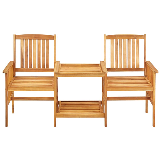 HKH Cadeiras de Jardim C/ Mesa de Centro 159x61x92 Cm Acácia Maciça - Marrom
