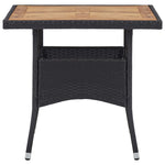 HKH Mesa de Jantar P/ Exterior Vime Pe/madeira Acácia Maciça - Preto