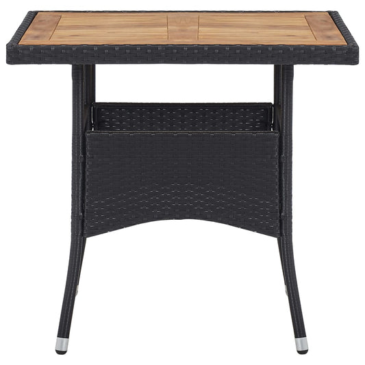 HKH Mesa de Jantar P/ Exterior Vime Pe/madeira Acácia Maciça - Preto