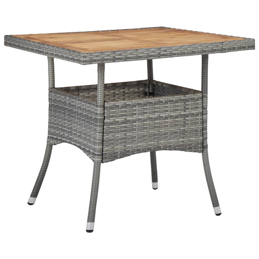 HKH Mesa de Jantar para Exterior Vime Pe e Acácia Maciça - Cinzento