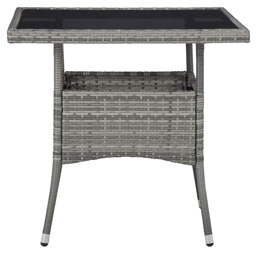 HKH Mesa de Jantar para Exterior Vime Pe e Vidro - Cinzento