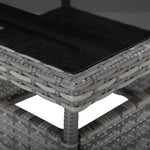 HKH Mesa de Jantar para Exterior Vime Pe e Vidro - Cinzento