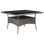 HKH Mesa de Jantar para Exterior Vime Pe e Vidro - Cinzento