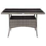 HKH Mesa de Jantar para Exterior Vime Pe e Vidro - Cinzento