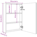 HKH Armario con Espejo para Baño con LED - 50x13x70 Cm