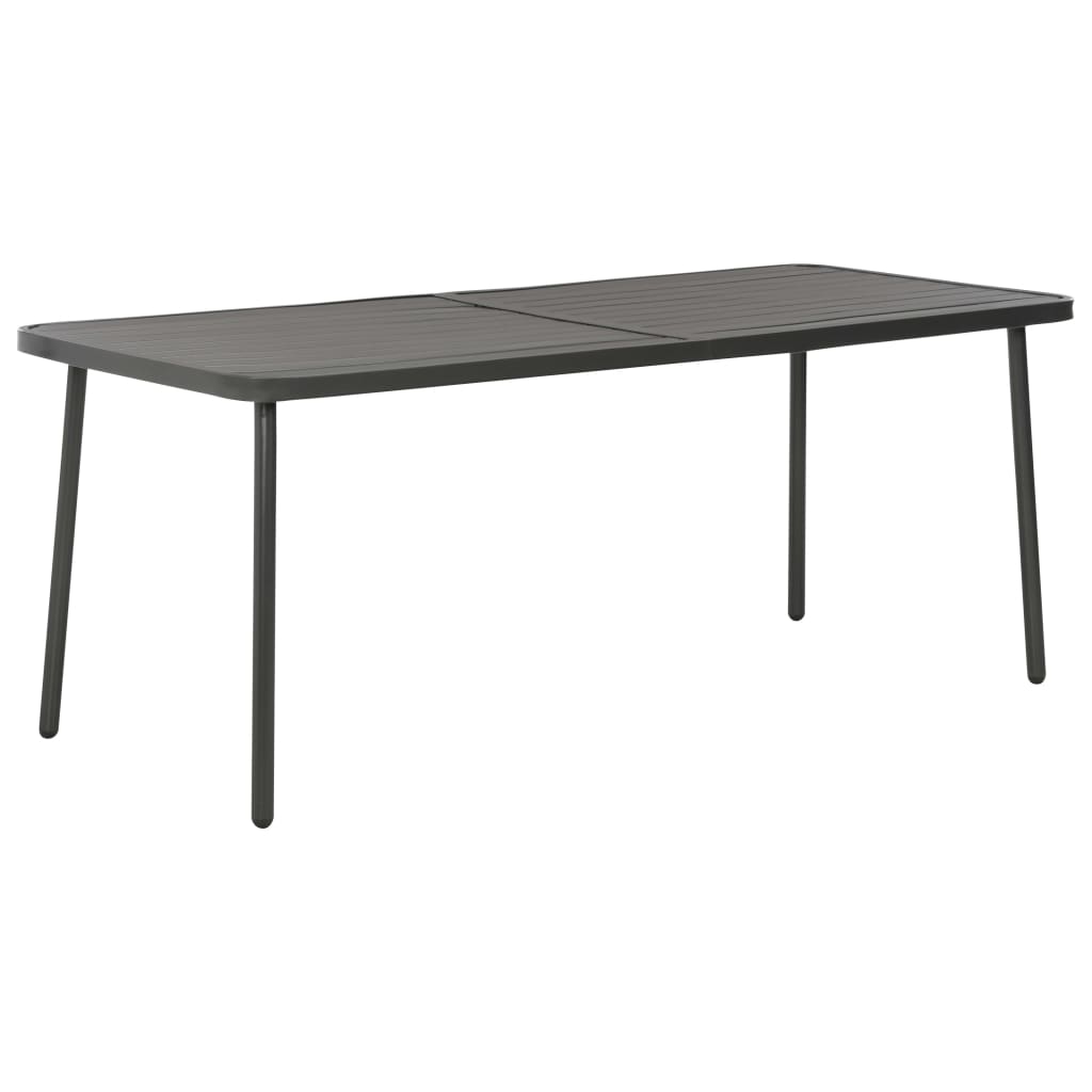 HKH Mesa de Jardim 180x83x72 Cm Aço -escuro - Cinzento