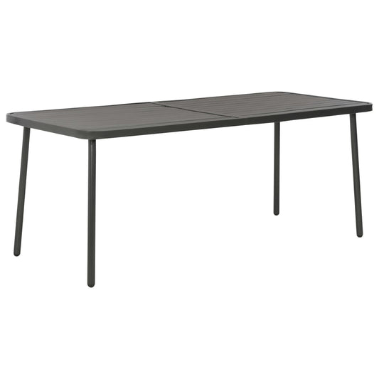 HKH Mesa de Jardim 180x83x72 Cm Aço -escuro - Cinzento