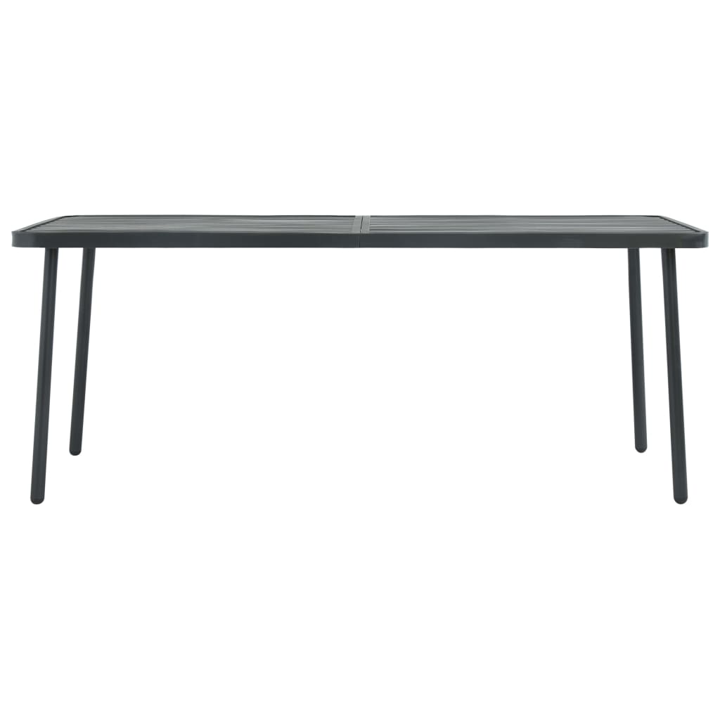 HKH Mesa de Jardim 180x83x72 Cm Aço -escuro - Cinzento