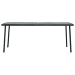 HKH Mesa de Jardim 180x83x72 Cm Aço -escuro - Cinzento