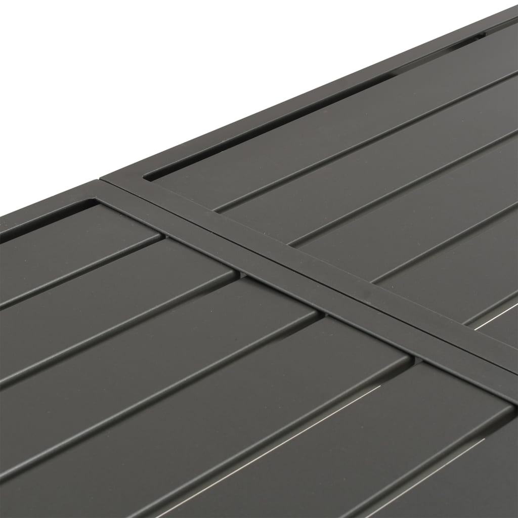 HKH Mesa de Jardim 180x83x72 Cm Aço -escuro - Cinzento
