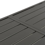 HKH Mesa de Jardim 180x83x72 Cm Aço -escuro - Cinzento