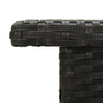 HKH Mesa de Chá 50x50x47 Cm Vime Pe - Preto
