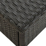 HKH Mesa de Chá 50x50x47 Cm Vime Pe - Preto