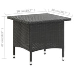HKH Mesa de Chá 50x50x47 Cm Vime Pe - Preto